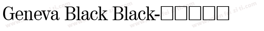 Geneva Black Black字体转换